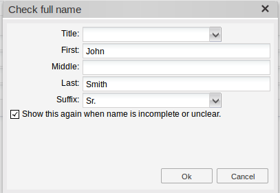 Name details dialog