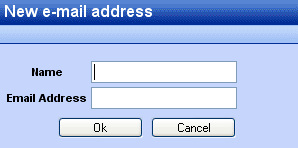 Fenêtre d'ajout d'adresse électronique